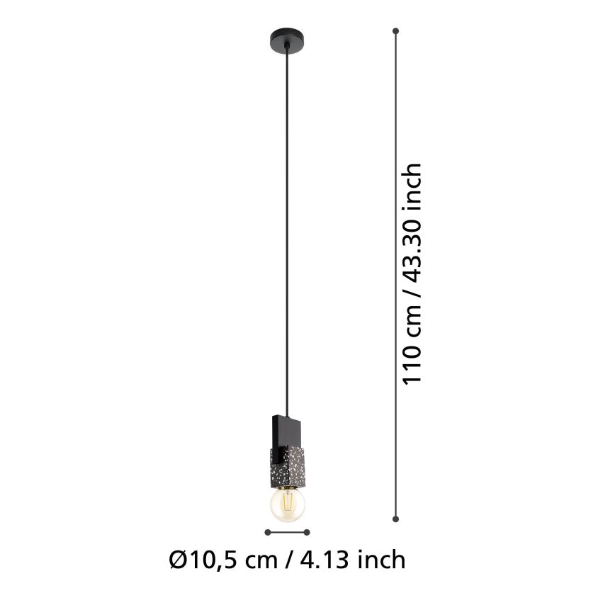 Eglo - Lampadario su corda 1xE27/40W/230V