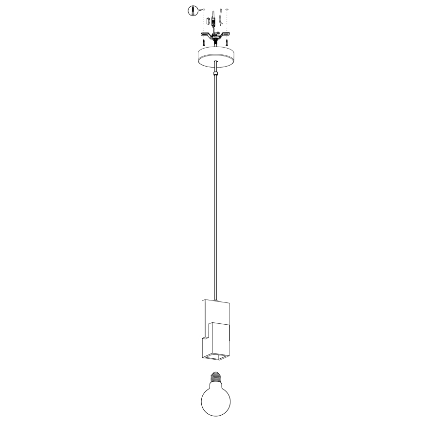Eglo - Lampadario su corda 1xE27/40W/230V