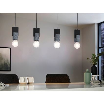 Eglo 99532 - Lampadario a sospensione con cavo LOBATIA 4xE27/40W/230V