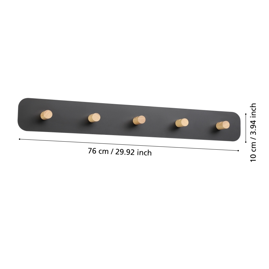 Eglo - Patère murale avec un luminaire LED/18W/230V