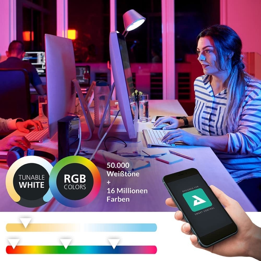 Eglo - Plafonnier à intensité variable LED RGBW LED/16W/230V ZigBee