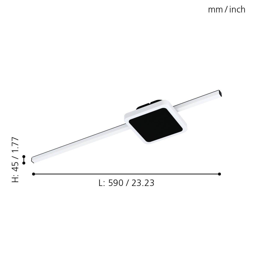 Eglo - Plafoniera LED LED/6,3W/230V + LED/5,4W