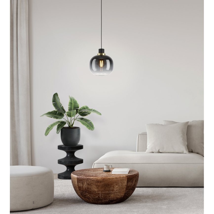 Eglo - Lampadario a sospensione con filo 1xE27/40W/230V grigio