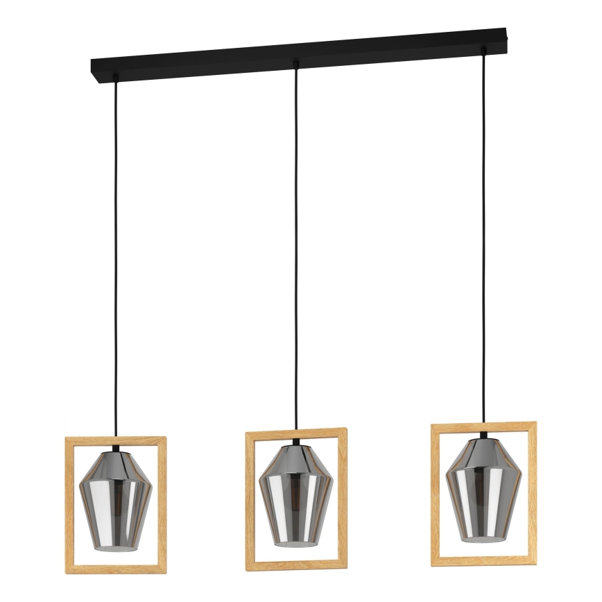Eglo - Lampadario su corda  3xE27/40W/230V