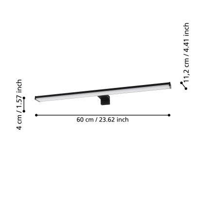 Eglo - Illuminazione a LED per specchi da bagno LED/11W/230V 4000K 60 cm IP44