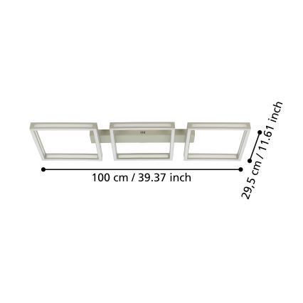 Eglo - LED-Deckenleuchte 3xLED/11,2W/230V mattchrom
