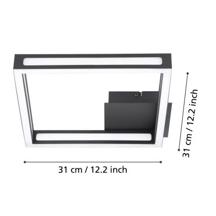 Eglo - Plafoniera LED LED/11,2W/230V nero