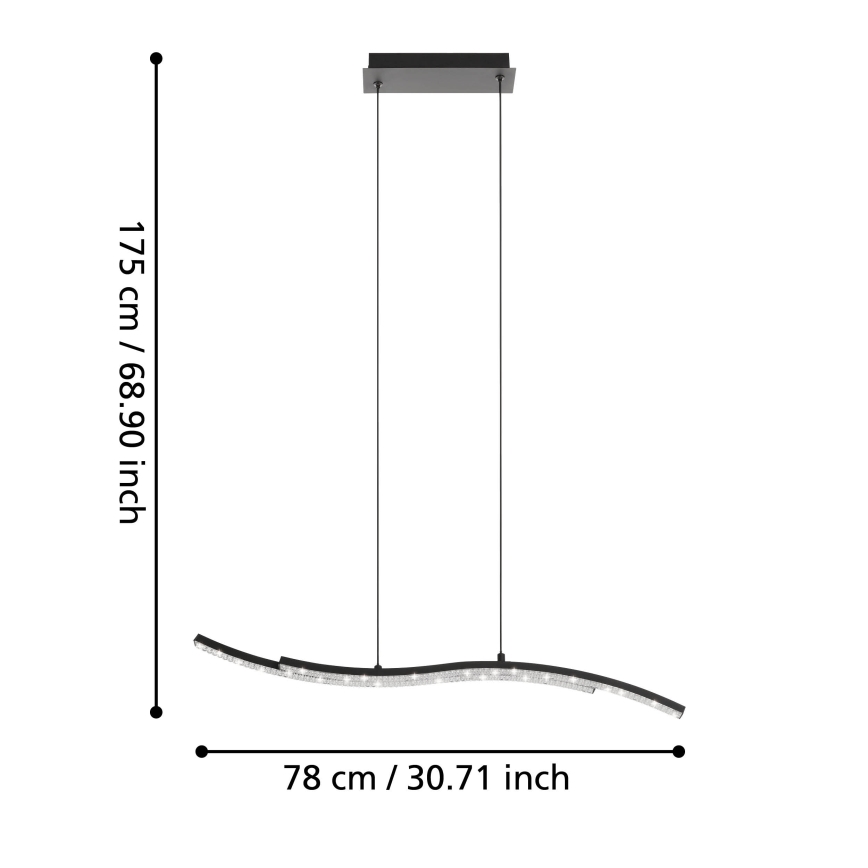 Eglo - Lampadario LED su corda LED/21,5W/230V