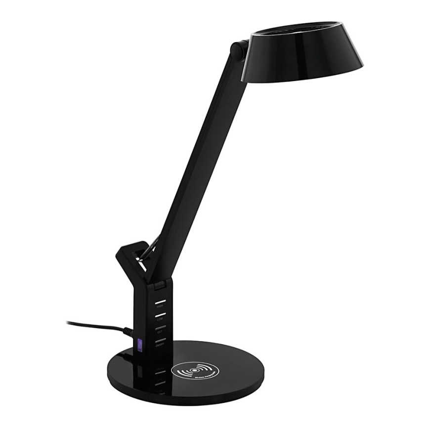 Eglo 99832 - Lampada da tavolo dimmerabile a sfioramento LED con ricarica wireless BANDERALO LED/4,8W/230V nera