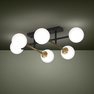 Eglo - Anbauleuchte 6xE14/40W/230V golden/schwarz