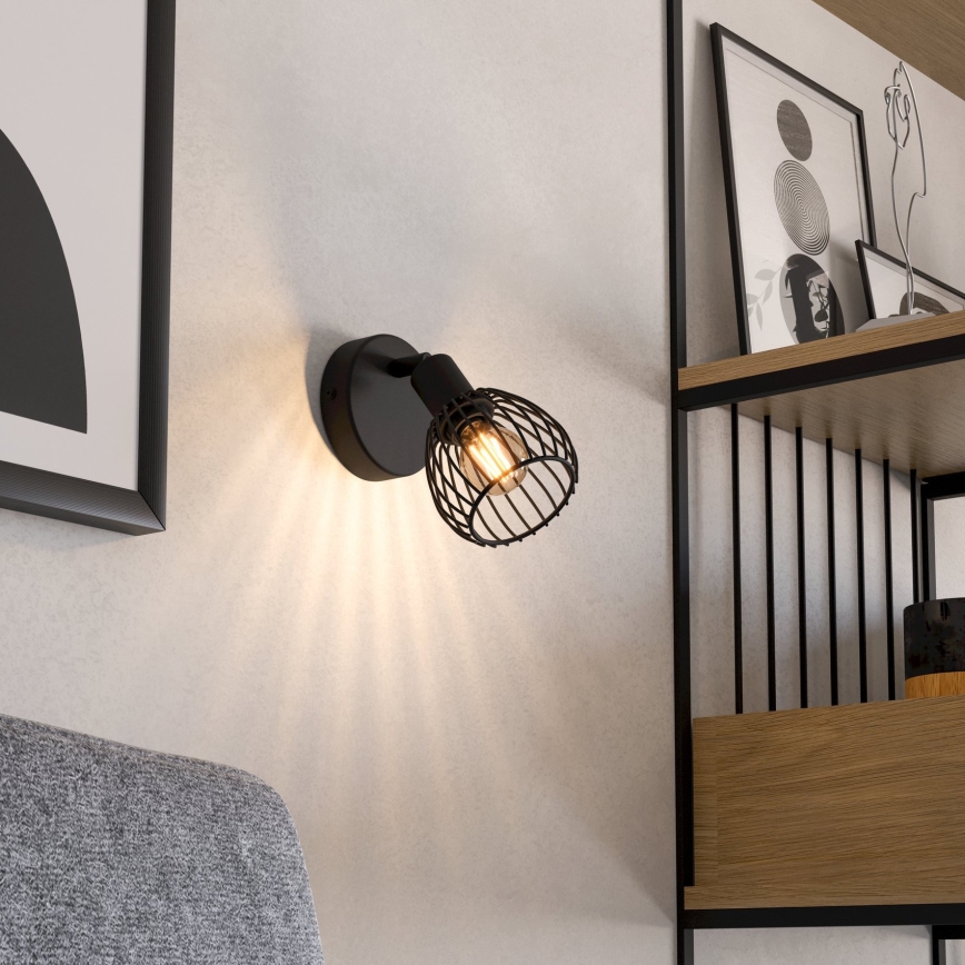 Eglo - Applique 1xE14/40W/230V nero