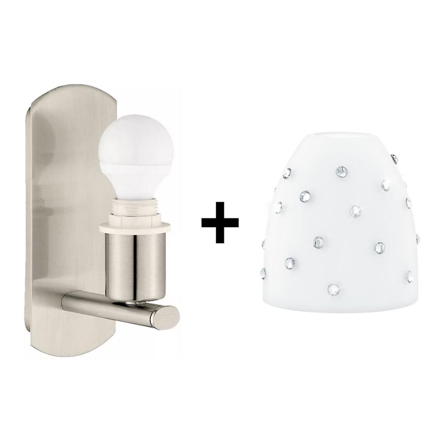 Eglo - Applique a LED MY CHOICE 1xE14/4W/230V cromo opaco/bianco