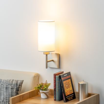 Eglo - Applique a LED TUNJA 1xE27/60W/230V cromo opaco/bianco