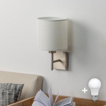 Eglo - Applique a LED TUNJA 1xE27/60W/230V cromo opaco/bianco