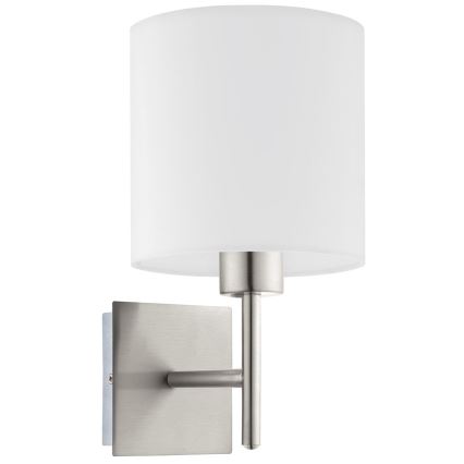 Eglo - Applique a LED TUNJA 1xE27/60W/230V cromo opaco/bianco