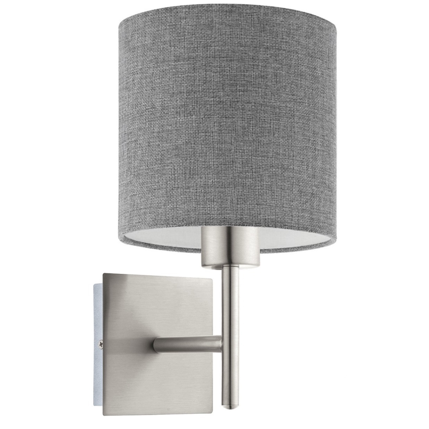Eglo - Applique a LED TUNJA 1xE27/60W/230V cromo opaco/grigio