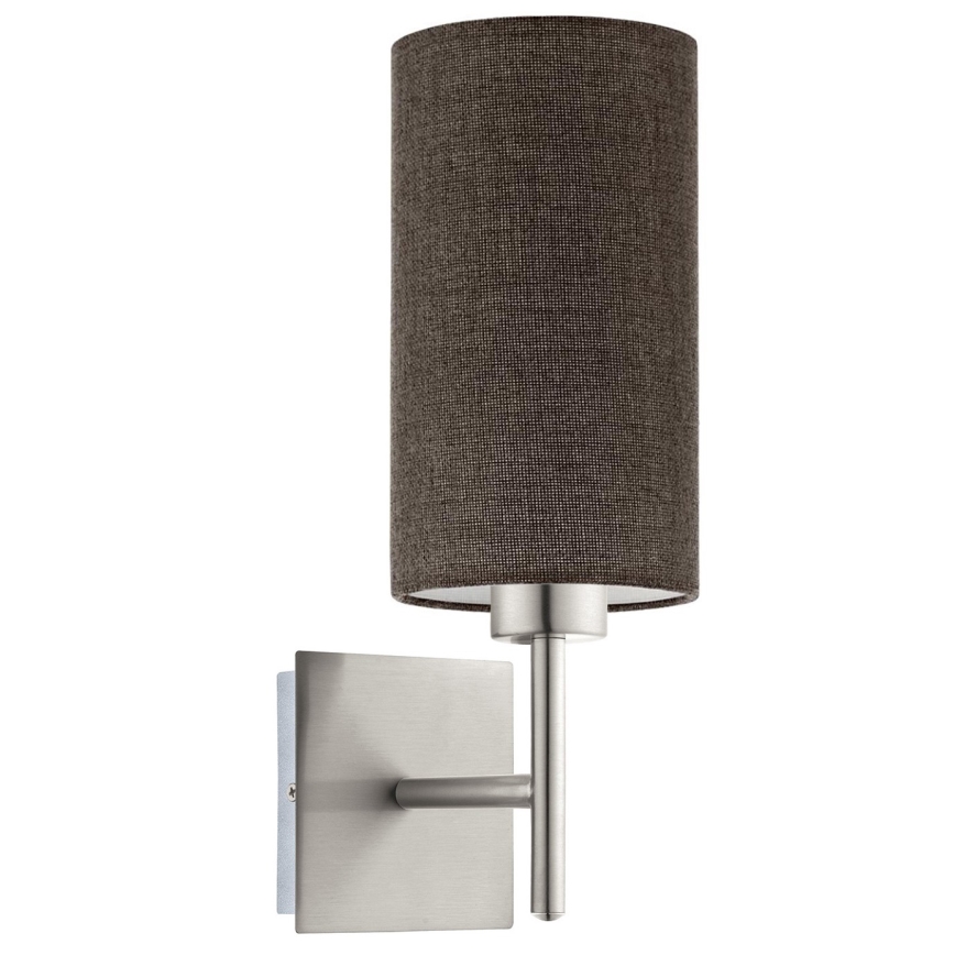 Eglo - Applique a LED TUNJA 1xE27/60W/230V cromo opaco/marrone