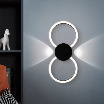 Eglo - Applique da parete LED/20W/230V + LED/0,91W nera