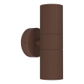 Eglo - Applique da parete per esterni 2x GU10/28W/230V IP44 marrone