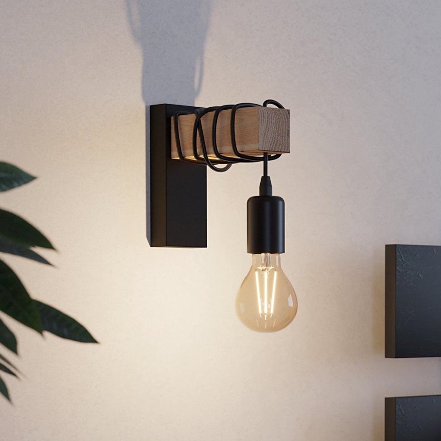 Eglo - Applique da parete TOWNSHEND 1xE27/10W/230V