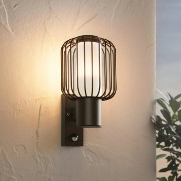 Eglo - Applique d'extérieur avec détecteur 1xE27/28W/230V IP44