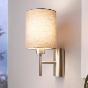 Eglo - Applique murale 1xE27/60W/230V taupe