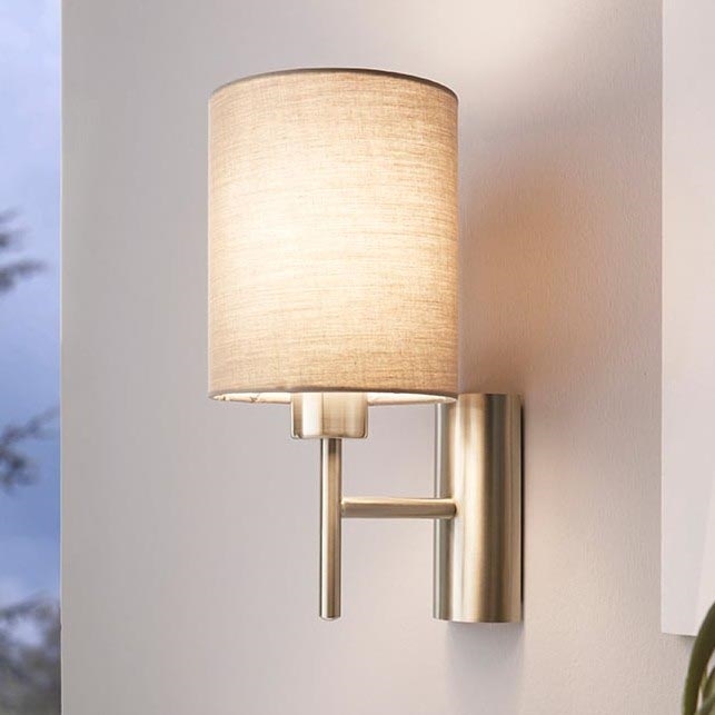Eglo - Applique murale 1xE27/60W/230V taupe