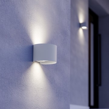 Eglo - Applique murale extérieure 2x LED / 2,8 W / 230 V IP54 blanche