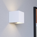 Eglo - Applique murale extérieure LED rechargeable et dimmable avec détecteur de mouvement et capteur crépusculaire LED/2,2W/5V IP44 blanc