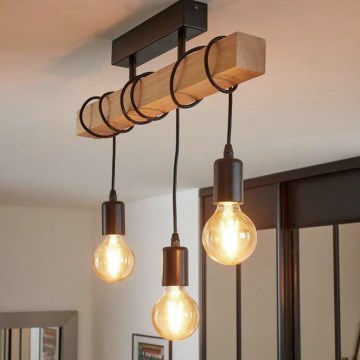 Eglo - Aufbauleuchte TOWNSHEND 3xE27/60W/230V - FSC-zertifiziert
