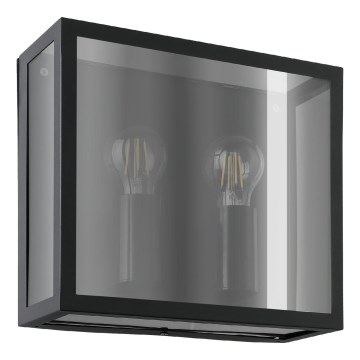 Eglo - Außenwandleuchte 2xE27/40W/230V IP44 schwarz