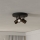 Eglo - Badezimmer-Deckenspot 3x GU10/5W/230V Ø 25 cm IP44 schwarz/braun