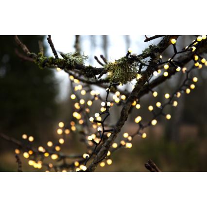 Eglo - Catena luminosa natalizia LED per esterni, 700 LED, 8 funzioni, 19 m, IP44, bianco caldo