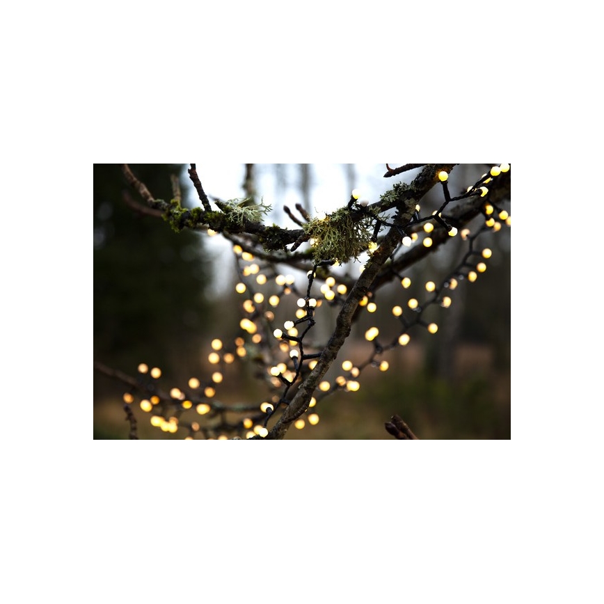 Eglo - Catena luminosa natalizia LED per esterni, 700 LED, 8 funzioni, 19 m, IP44, bianco caldo