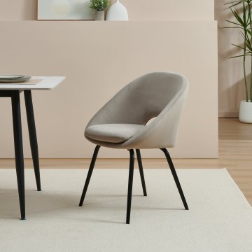 Eglo - Chaise de salle à manger 80x56 cm grise