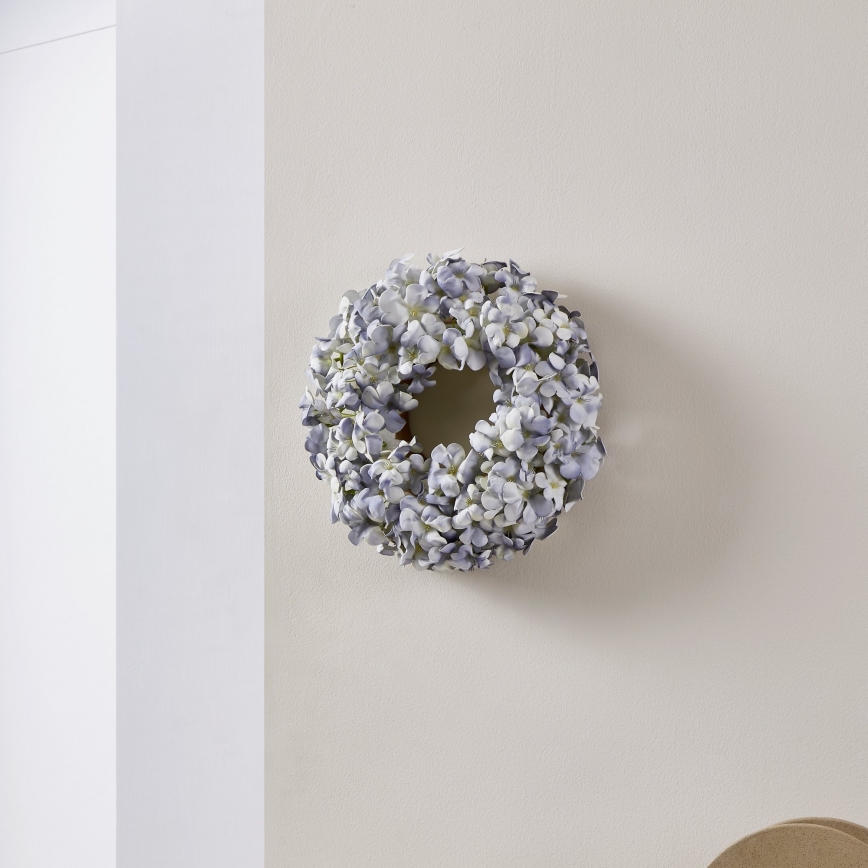 Eglo - Corona di fiori artificiali diametro 35 cm blu