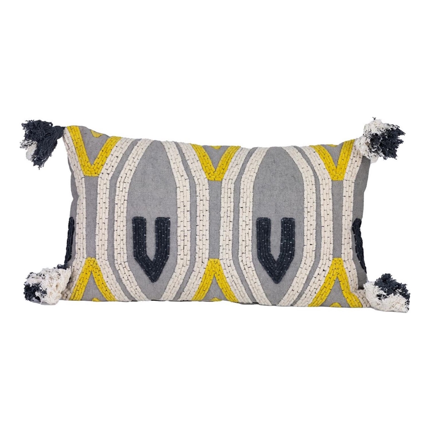 Eglo - Cuscino decorativo 35x60 cm grigio/giallo