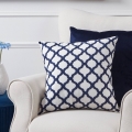 Eglo - Cuscino decorativo 45x45 cm bianco/blu