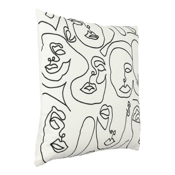 Eglo - Cuscino decorativo 45x45 cm bianco/nero