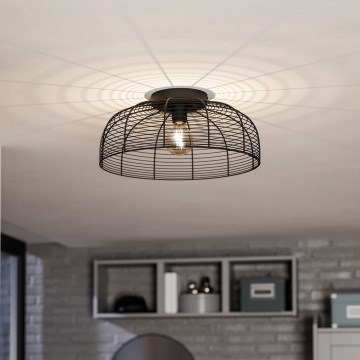 Eglo - Deckenleuchte 1xE27/40W/230V schwarz