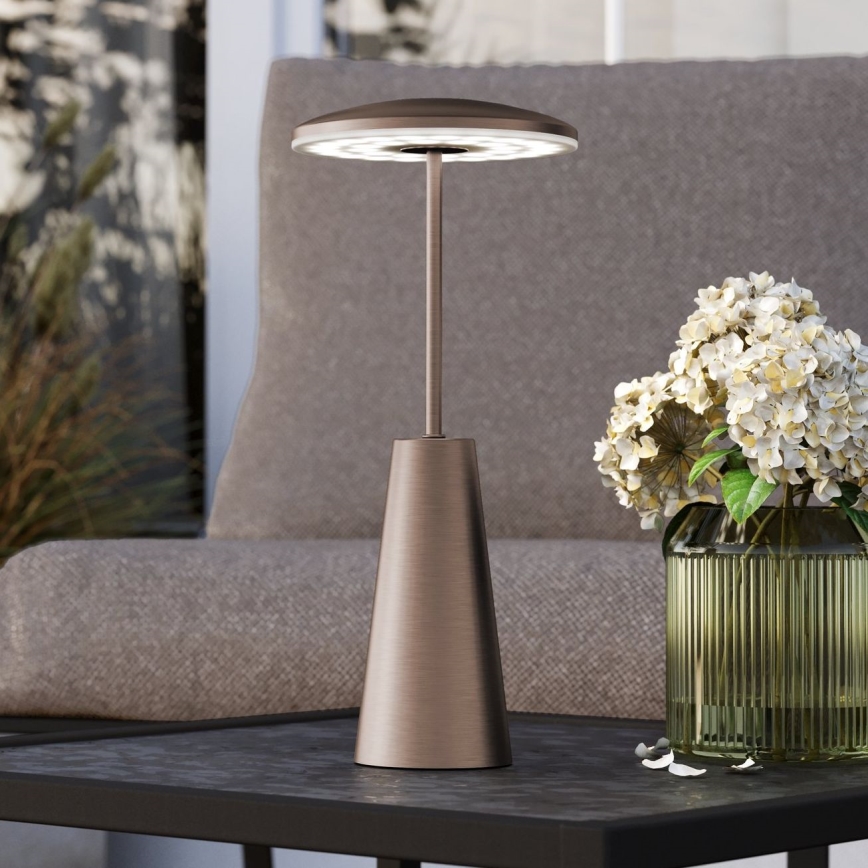 Eglo - Dimmbare LED-Außenleuchte mit Touch-Funktion LED/2,8W/5V 2400K/3000K/4000K 5200 mAh IP54 beige