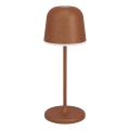 Eglo - dimmbare, wiederaufladbare Außen-Tischleuchte mit Touch-Bedienung LED/1,8W/5V 2500/3000/4000K 2500 mAh IP54 braun