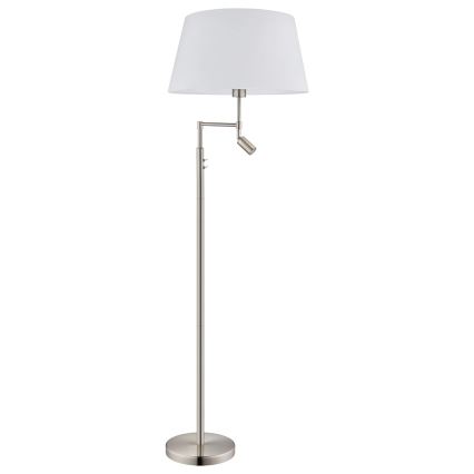 Eglo/Edi Lampada - Lampada LED da terra SANTANDER 1xE27/11W/230V + LED/2,3W cromo opaco