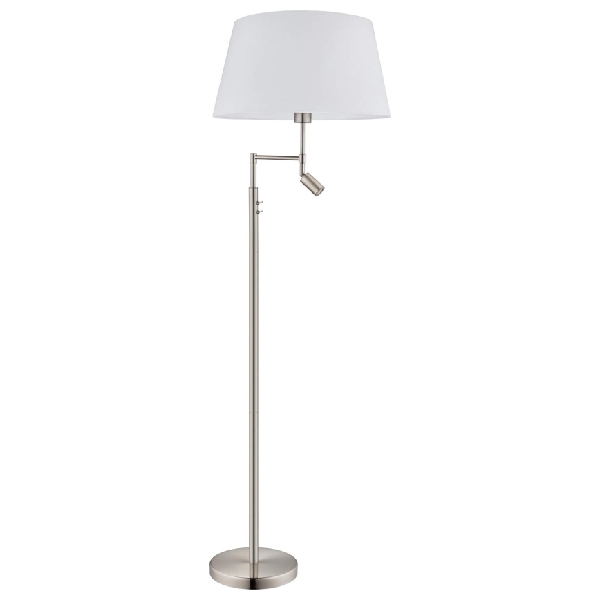 Eglo/Edi Lampada - Lampada LED da terra SANTANDER 1xE27/11W/230V + LED/2,3W cromo opaco