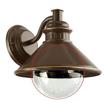 Eglo - Ersatzglas für Wandleuchte ALBACETE klar