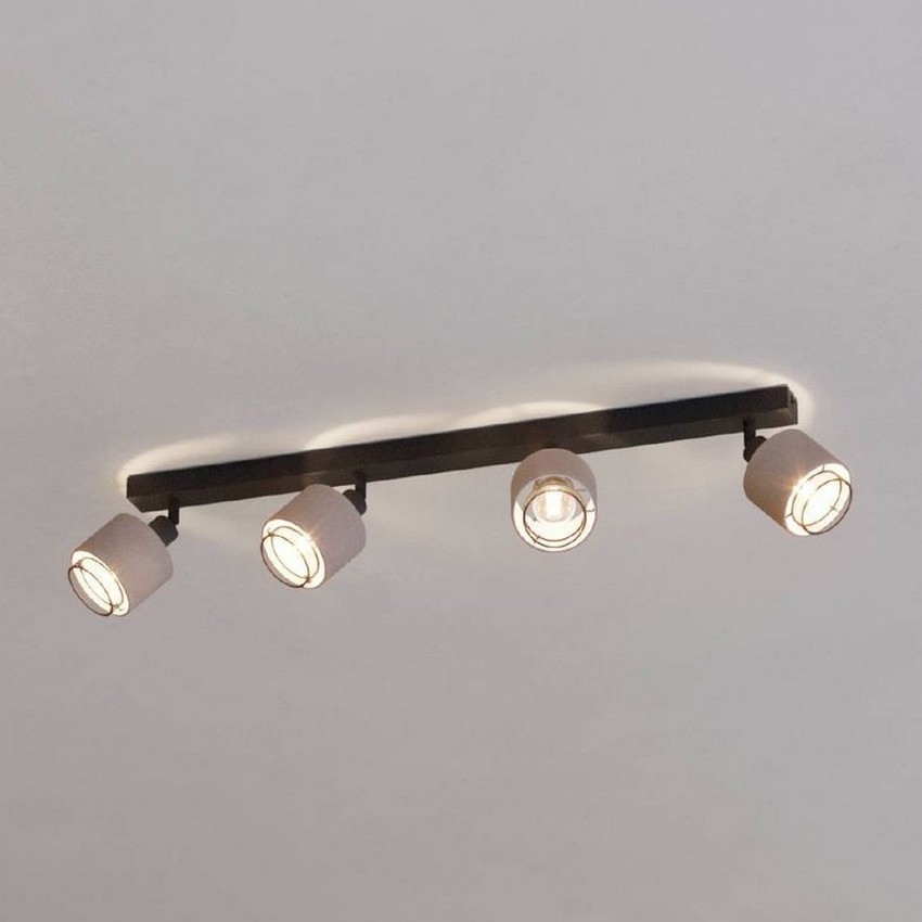 Eglo - Faretto 4xE14/40W/230V nero/beige