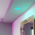 Eglo - Faretto da incasso per bagno LED RGBW dimmerabile, 5W, 230V, 2700-6500K, Ø 12 cm, IP44, bianco