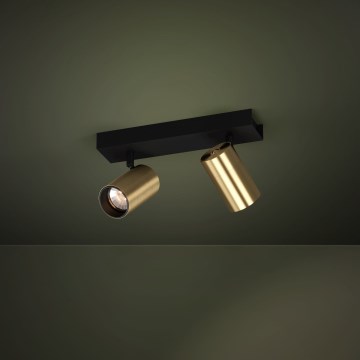 Eglo - Faretto LED 2xGU10/4,5W/230V 3000K nero/oro