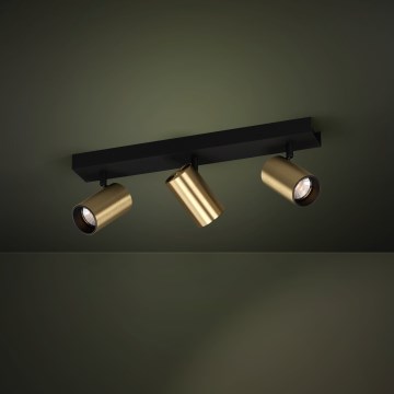 Eglo - Faretto LED 3xGU10/4,5W/230V 3000K nero/oro