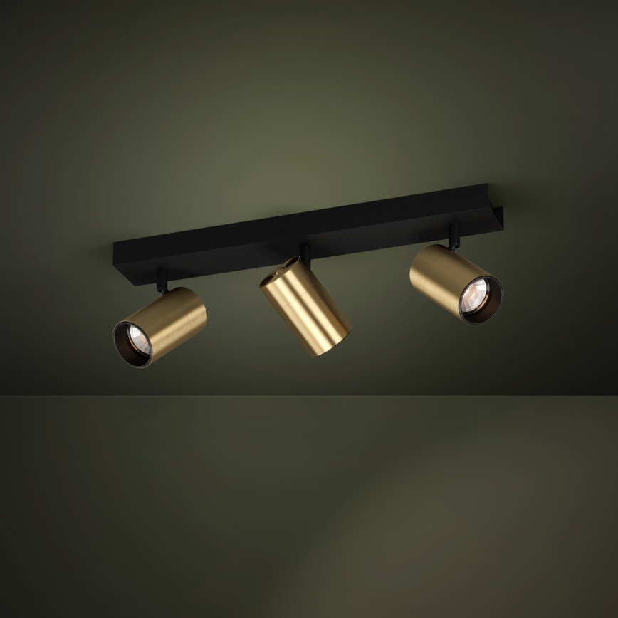 Eglo - Faretto LED 3xGU10/4,5W/230V 3000K nero/oro